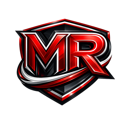 MrRoyLLC MR Shield Logo - Red Black White